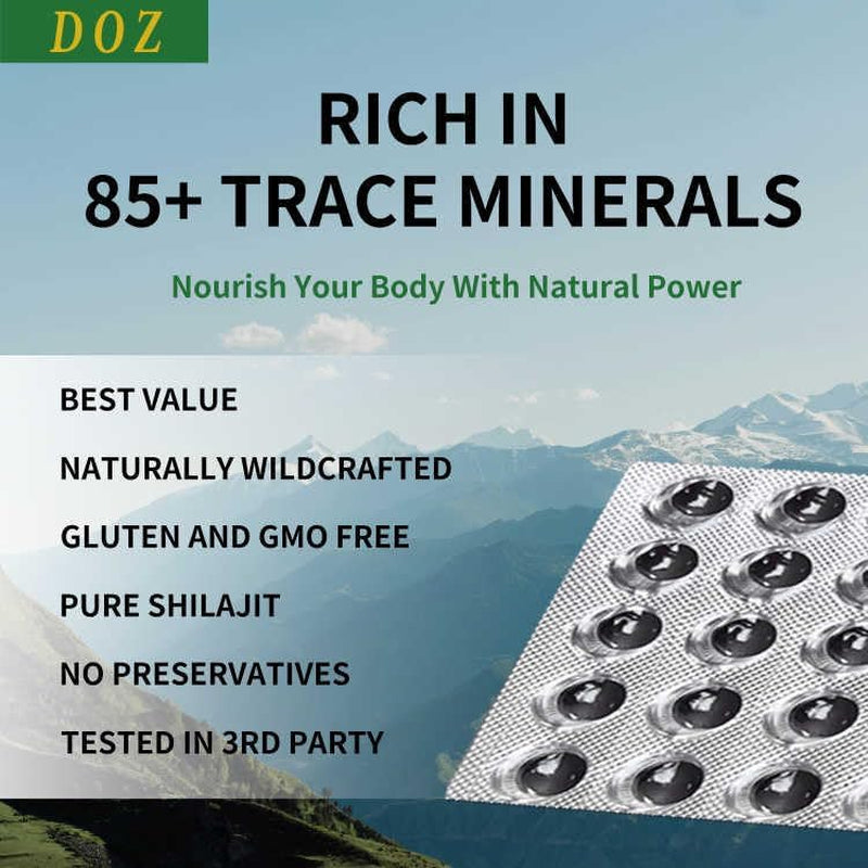 DOZ Complément Alimentaire De L'Himalaya 90 Comprimés De 200Mg | Qualité Supérieure | Riche En Nutriments