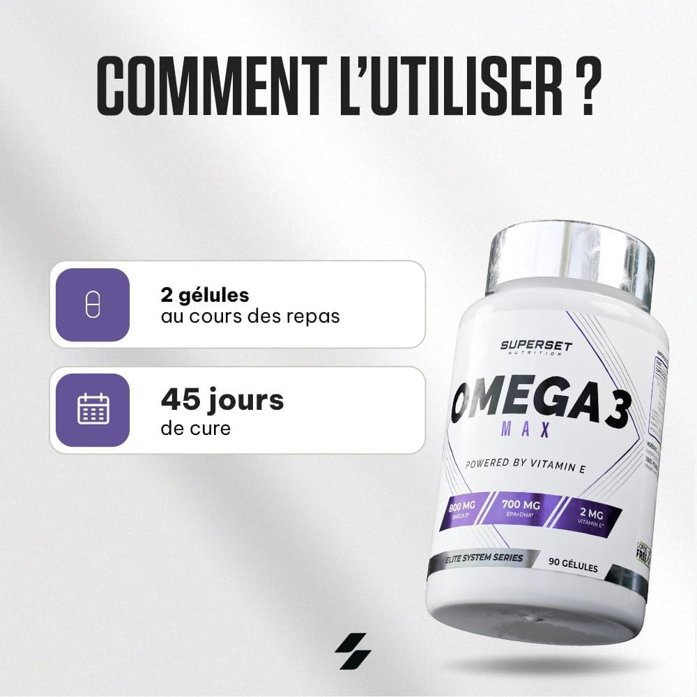 - Oméga 3 Max (90 Caps) - 800 Mg D'Oméga-3 - Ratio EPA/DHA Idéal - Enrichi En Vitamine E Pour Une Meilleure Absorbtion